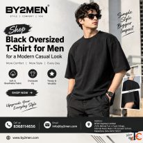 Shop Black Oversized T-Shirt for Men for a Modern Casual Look