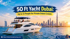 50 Ft Yacht Dubai Up to 12 People for Private Dubai Cruises