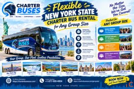 Flexible New York state charter bus rental for Any Group Size