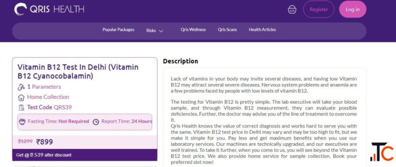 Feeling Tired Drained Book Vitamin B12 Test in Delhi Best Price Qris Health