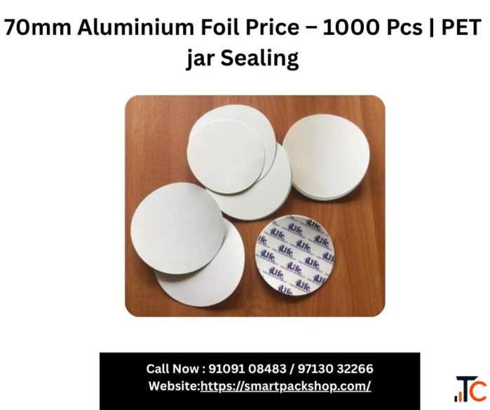 70mm Aluminium Foil Price - 1000 Pcs PET jar Sealing
