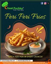 Crispy Peri Peri Fries Chaat Puchka