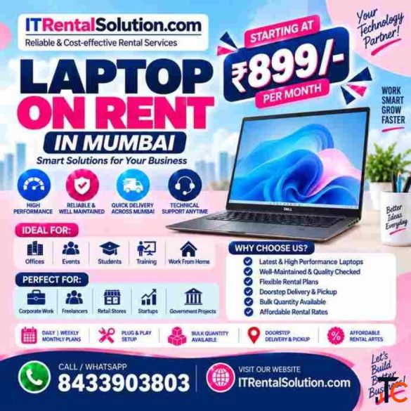 Laptop on Rent in Mumbai Starting 899- Vashi Belapur Navi Mumbai Thane