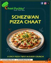 Schezwan Pizza Chaat Spicy Fusion Street Food