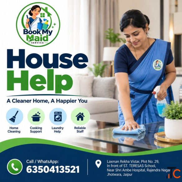 Best Maid Agency in Jaipur - Book My Maid Service Call 6350413521
