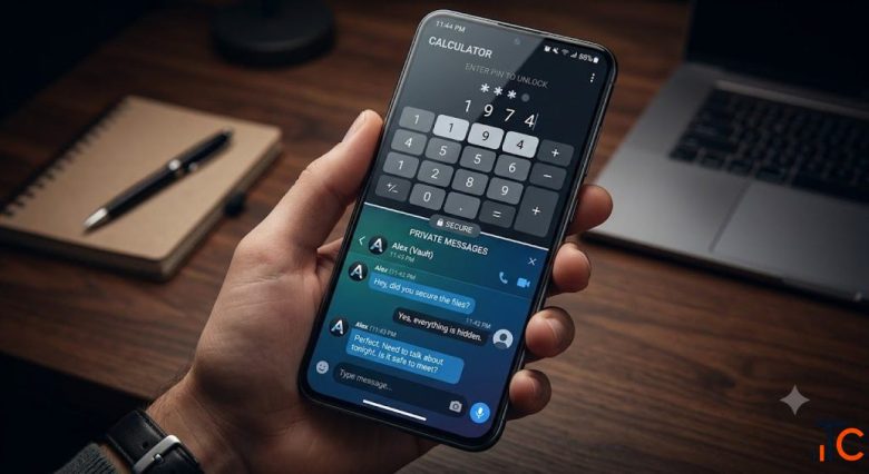 Private Messaging Hidden Behind a Calculator Disguise Chat