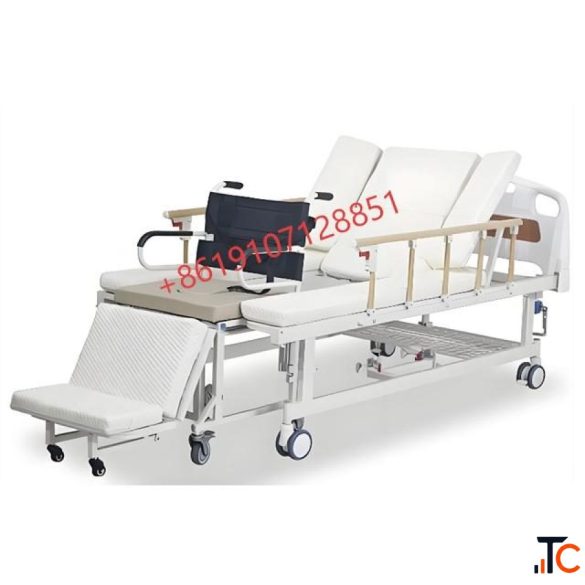 Manual Metal Hospital Bed Durable Lightweight Design Suitable Flat Bed with ABS Head and Foot Board 