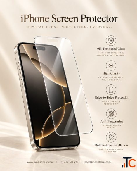 iPhone Screen Protector Premium Screen Protection Modish Bear
