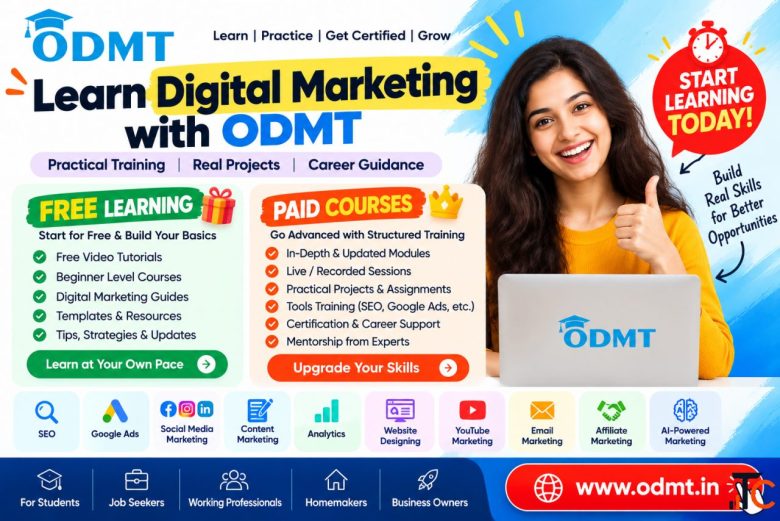 Learn Digital Marketing Online - Free Practical Training ODMT