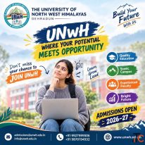 UNWH Dehradun Opens Ph.D. Admissions for 2026-27