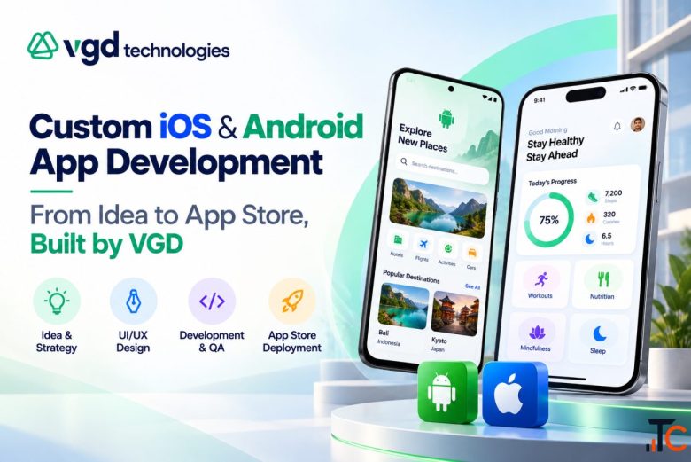 Custom iOS Android App Development - From Idea to App Store Built by VGD Technologies