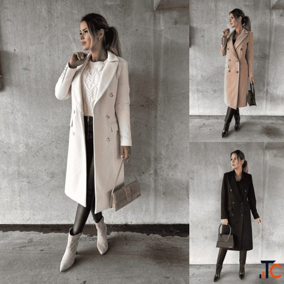Buy Double Breasted Long Coat for Travel Winter