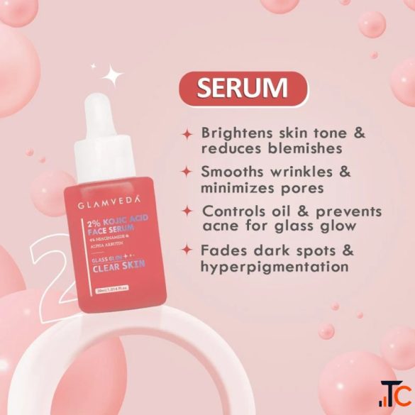 2 KOJIC ACID SKINCARE ROUTINE - FACEWASH SERUM CREAM FOR PIGMENTATION DARK SPOT TREATMENT SKIN BRIGH