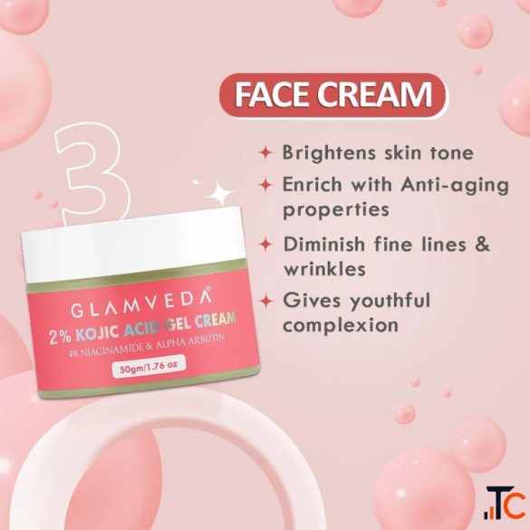 2 KOJIC ACID SKINCARE ROUTINE - FACEWASH SERUM CREAM FOR PIGMENTATION DARK SPOT TREATMENT SKIN BRIGH