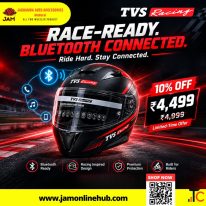 TVS Racing Full Face Helmet with Bluetooth 10 OFF