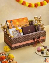 Diwali Gift Hamper with Chocolates Macarons Nuts
