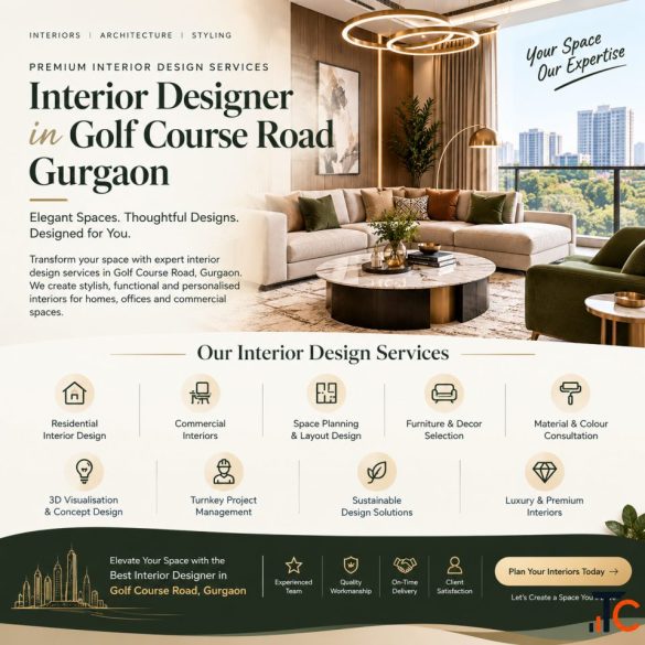 Interior Designer in Golf Course Road Gurgaon Luxury Personalized Interiors