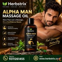 Alpha Man Oil - Best Ayurvedic Stamina and Power Massage Oil for Men