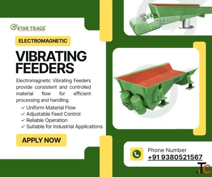 Electromagnetic Vibrating Feeder Systems for Controlled Material Flow in Processing Plants