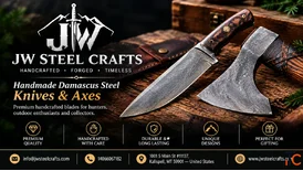 JW Steel Crafts - Handmade Damascus Steel Knives Axes