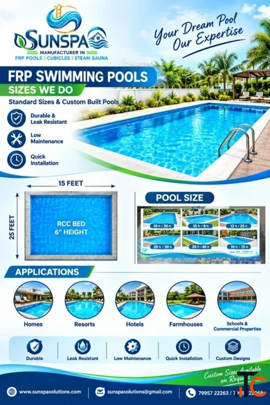 frp swimming pools sunspa solutions manufacturers