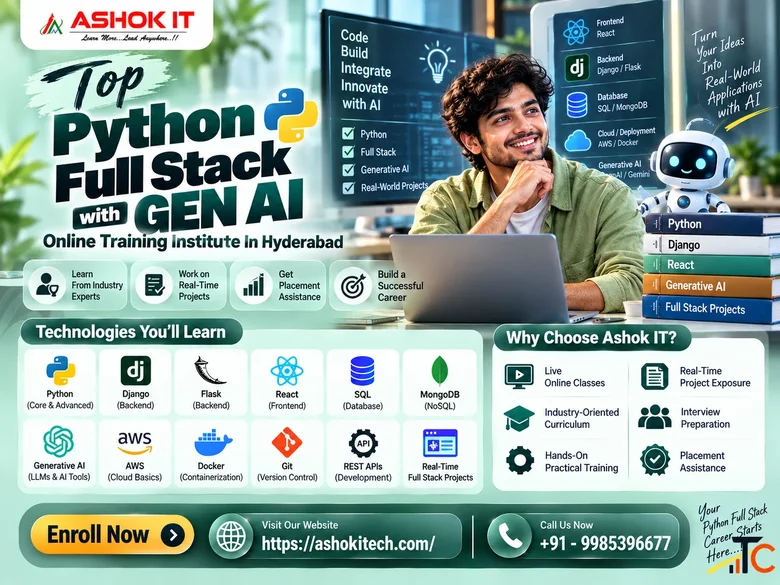 Top Python Full Stack with GEN AI Online Training Institute in Hyderabad
