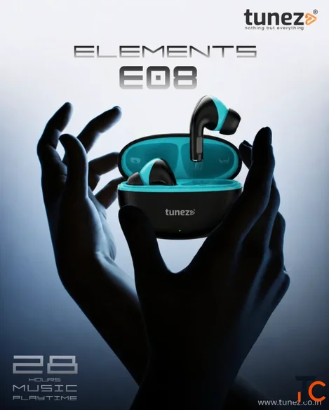 Best Bluetooth Earbuds Under 1000 in India - Tunez Elements E08 TWS