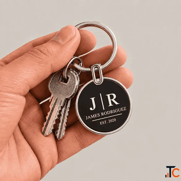 Custom Name Keychain in Metal Personalized Gifts Tagsen