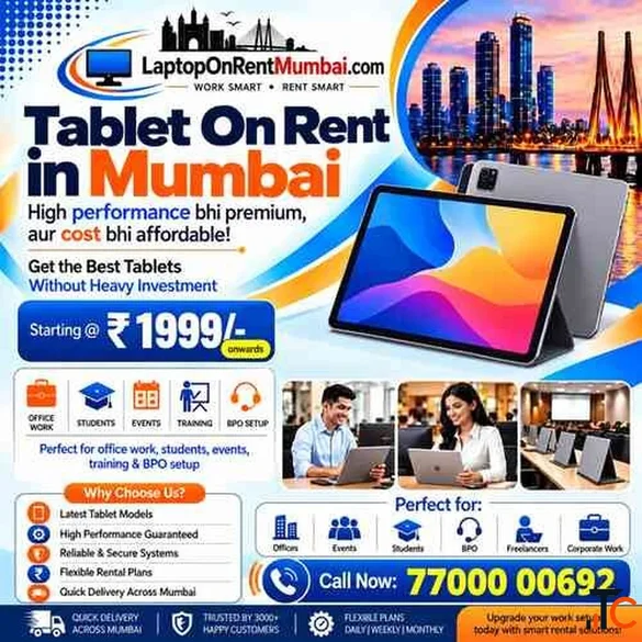 Tablet On Rent in Mumbai Starting 299-