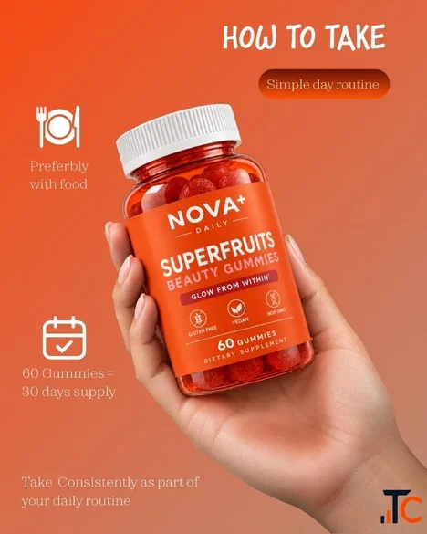 Nova Superfruits Beauty Gummies Vitamins A C E