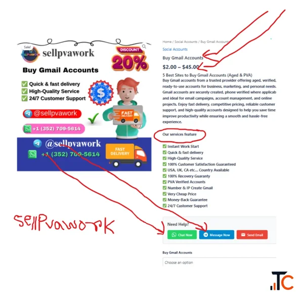 Top 06 Website to Buy Gmail Accounts in this year