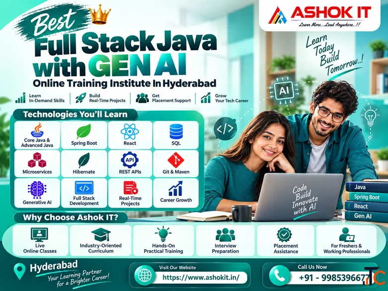 Best Full Stack Java with generative ai Online Training institute in hyderabad
