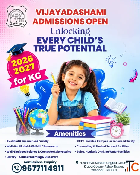 Vijayadashami admission open in chennai