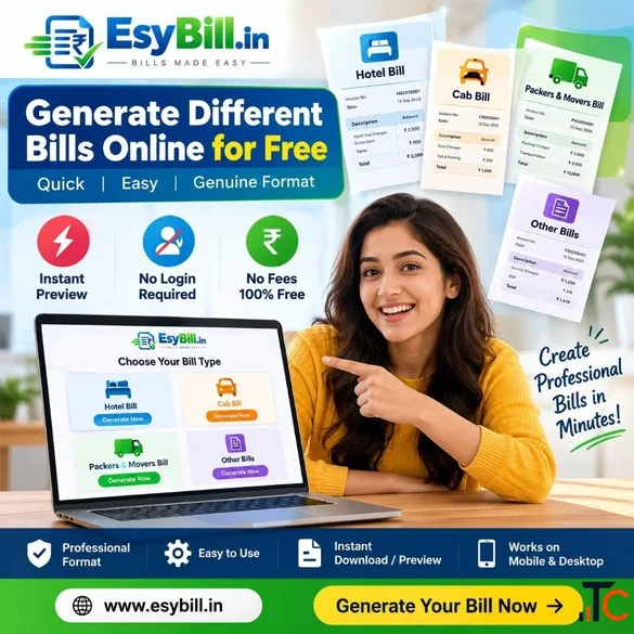 Generate Bills Online Free with Esybill.in