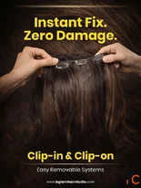 Clip-In Clip-On Hair Extensions in Bangalore Bglam