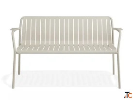Matte Latte Roku Bench for Contemporary Garden Spaces