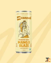 Uncanned -Guilt-Free Mango Prebiotic Soda Gut-Friendly Fizz Made in India