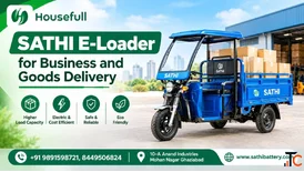 SATHI E-Loader for Business and Goods Delivery - Housefull E-Rickshaw