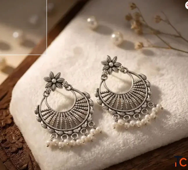 Shop Oxidised Silver Jewellery for Women - Oxidised Earrings Oxidised Thushi MK Ghare Jewellers