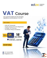VAT Course in Dubai Starting 18 October 2026 for Professional Tax Skills