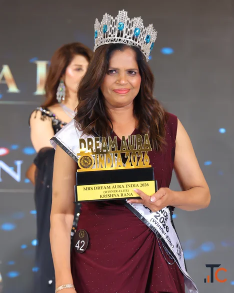 Krishna Rana Crowned Mrs Dream Aura India Elite Winner 2026 AK Pageant