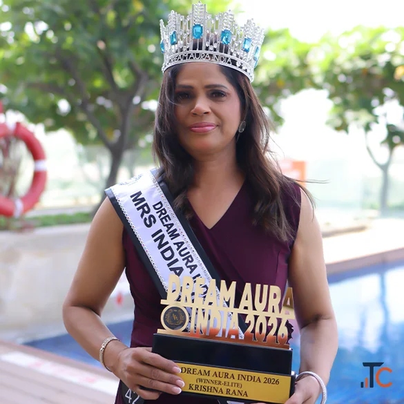 Krishna Rana Crowned Mrs Dream Aura India Elite Winner 2026 AK Pageant