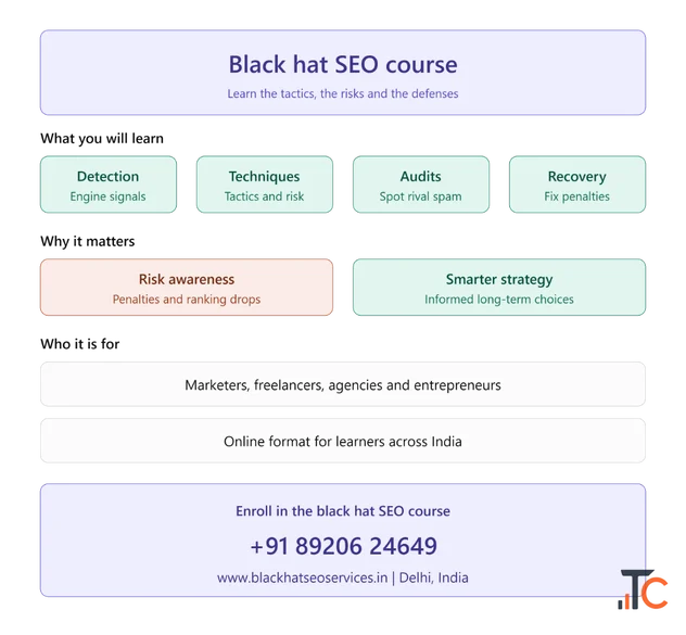 Black Hat SEO Course for Beginners Simple Language Clear Lessons