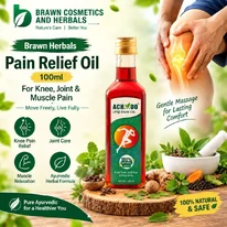 Brawn Herbals Pain Relief Oil 100ml for Knee Joint Muscle Pain