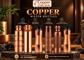 Top Copper Water Bottle Designs Hammered Polished and Embossed