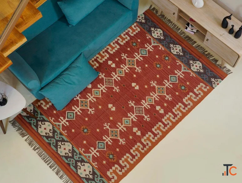 Wool Jute Kilim Rugs for Stylish and Modern Homes