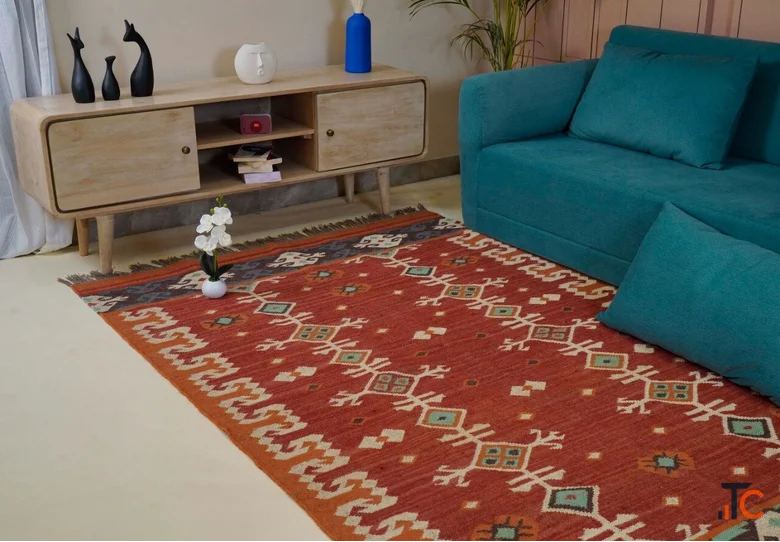 Wool Jute Kilim Rugs for Stylish and Modern Homes