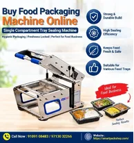 Buy Food Packaging Machine Online Single Compartment Tray Sealing Machine