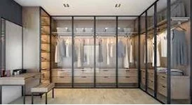 Glass Wardrobe Design Installation in Faridabad TarunaGlass