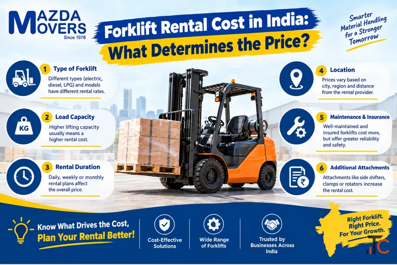 Forklift Rental Cost in India What Determines the Price